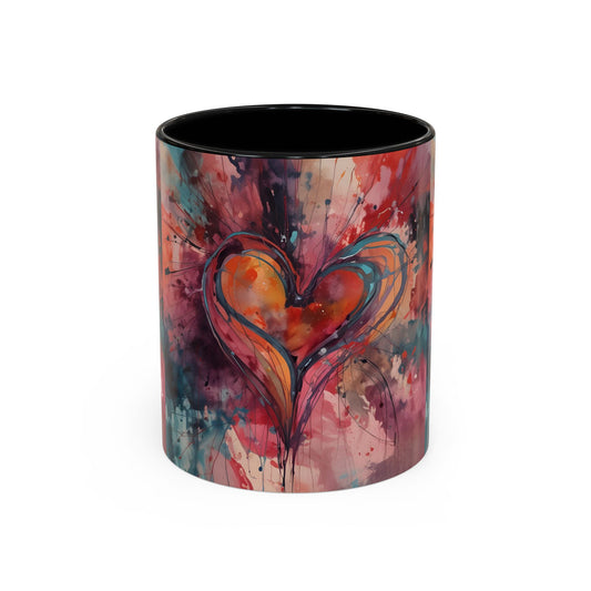 Heart Abstract - Accent Coffee Mug (11, 15oz)