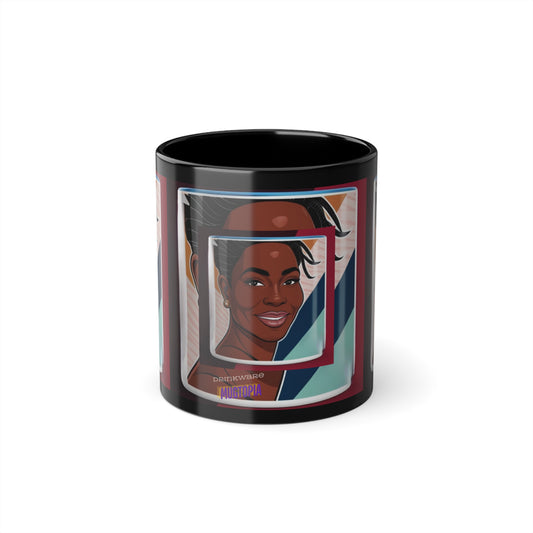 A Closeup Digital Illustration - Black Coffee Cup, 11oz