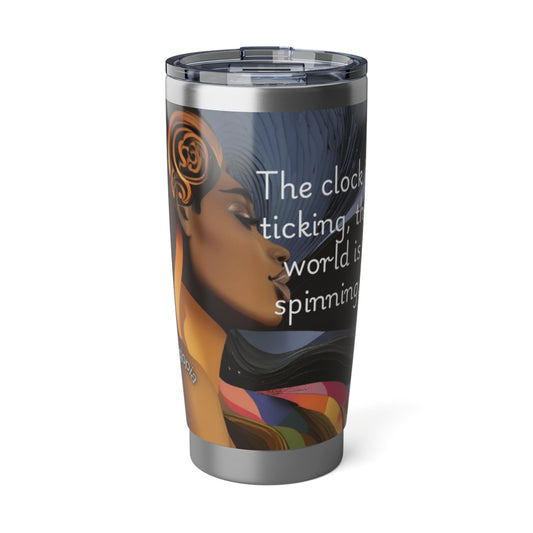 Traveler 20oz Tumbler - Elegant World Spinning Design - Gift for 30s and 40s