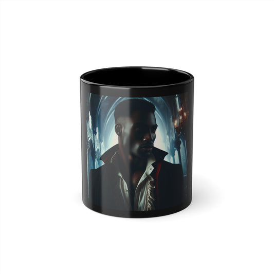 Male Vampire Gothic Black Coffee Cup, 11oz